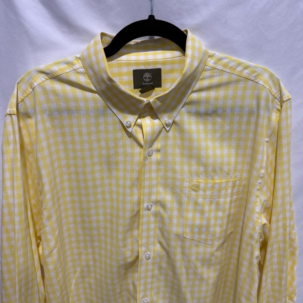 Timberland Gingham Button Down Shirt L Preppy Casual Smart Classic Ivy League - Picture 4 of 14